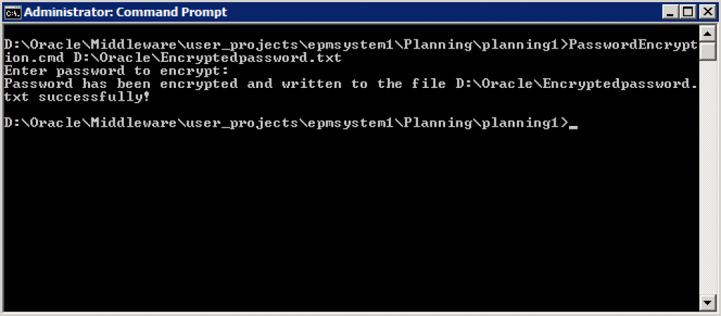 4PasswordEncryption.cmd password has been created to the desired location